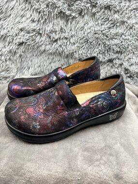 Alegria Clogs Womens 38 US 8 8.5 PG Lite Keli Nursing Metallic KEL 753 Cosmic